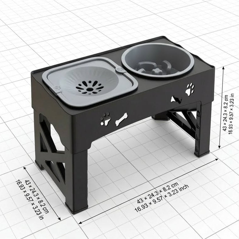 Elevated Slow-Feeder Bowl – Reduces Anxiety & Improves Digestion